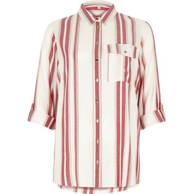 Red and white stripe shirt